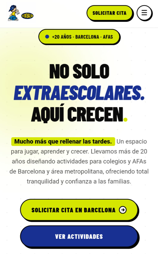 Rels Extraescolares Barcelona Web Móvil
